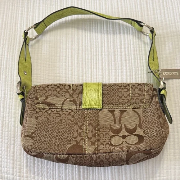 Coach Green and Brown Signature Shoulder Bag - Picture 5 of 5